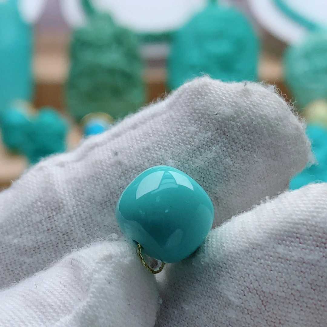 绿松石未镶嵌老型珠