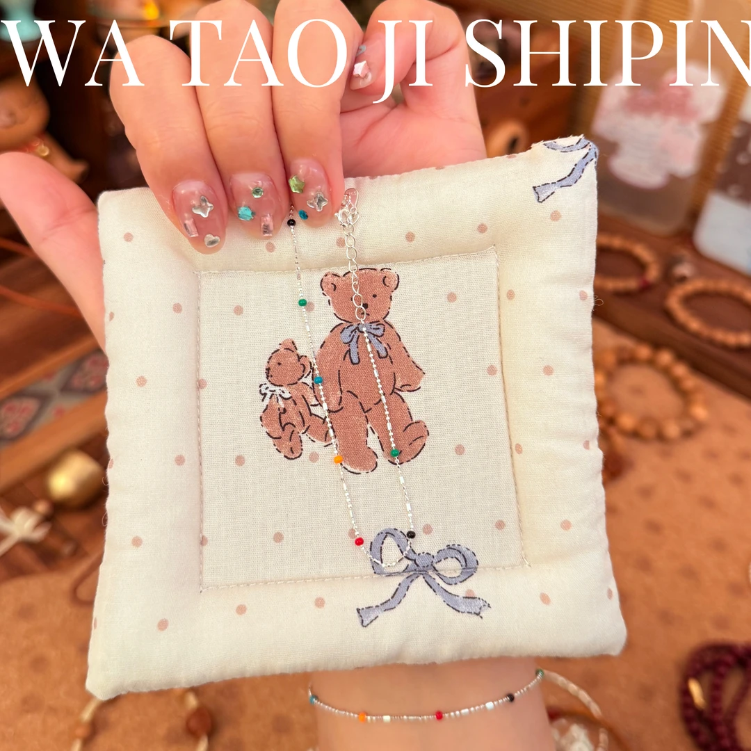 925银烤彩手链 彩虹糖 可爱小狗原创手链 礼物