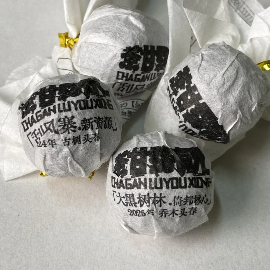 2025易武生普洱茶龙珠套装刮风寨古树大黑树林乔木龙珠