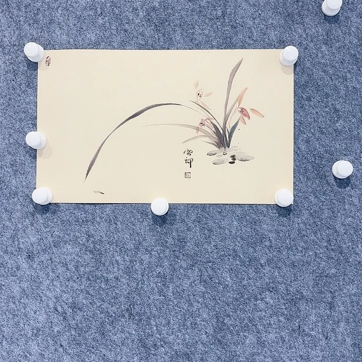 国画兰花绘画作品