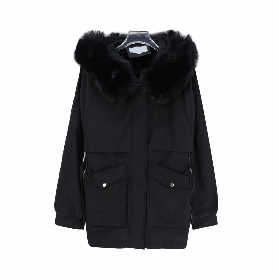 冬装新款宽松加绒加厚休闲洋气工装外套S5465