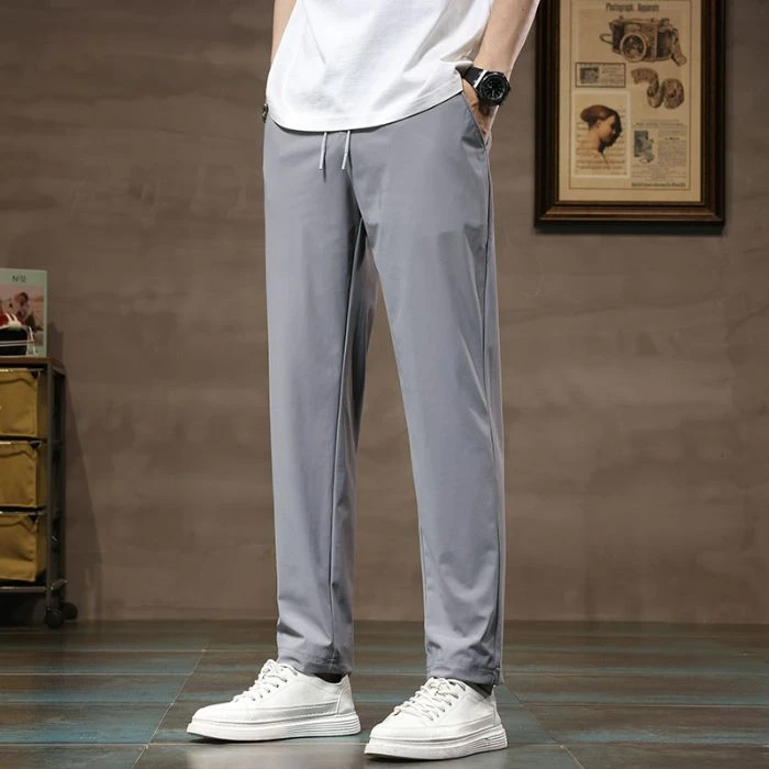 2025男士冰丝夏季薄款弹力百搭透气舒适潮流男裤