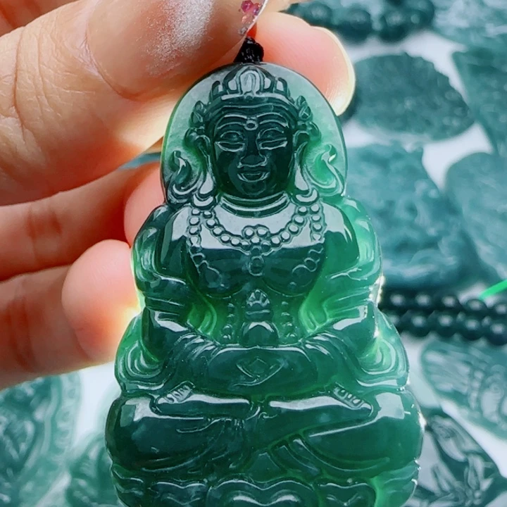 翡翠未镶嵌颈饰多样性发货天然A货翡翠