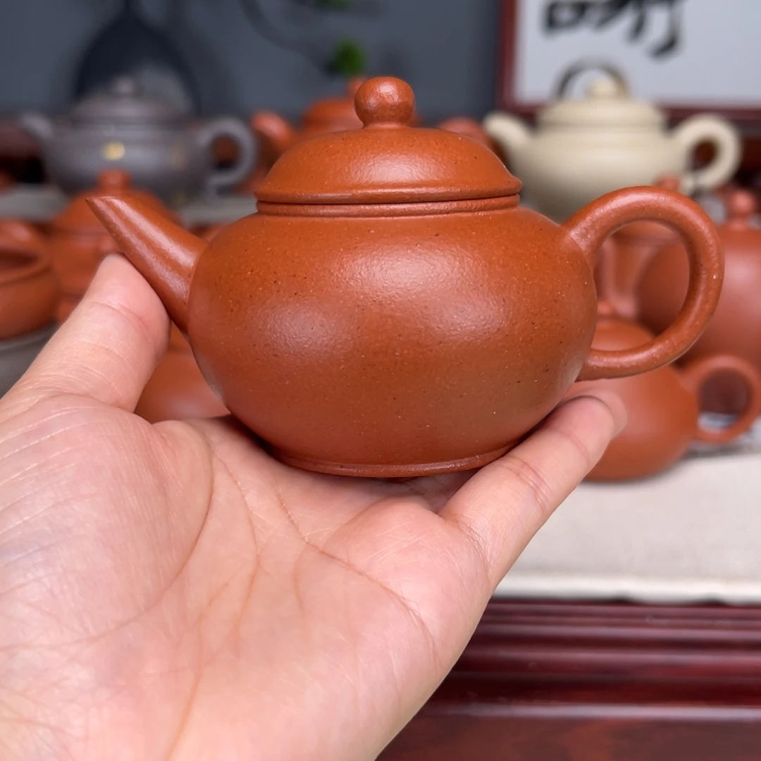 紫砂茶壶宝山红泥160
