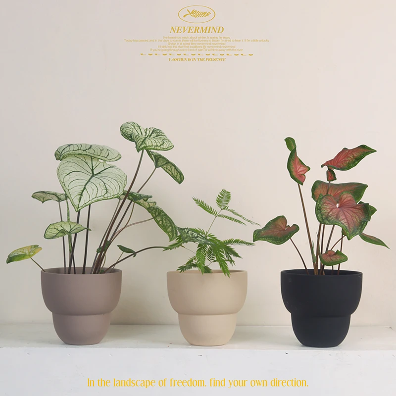 【多色小葫芦]   多巴胺色系带孔适合桌面绿植种植陶土花盆