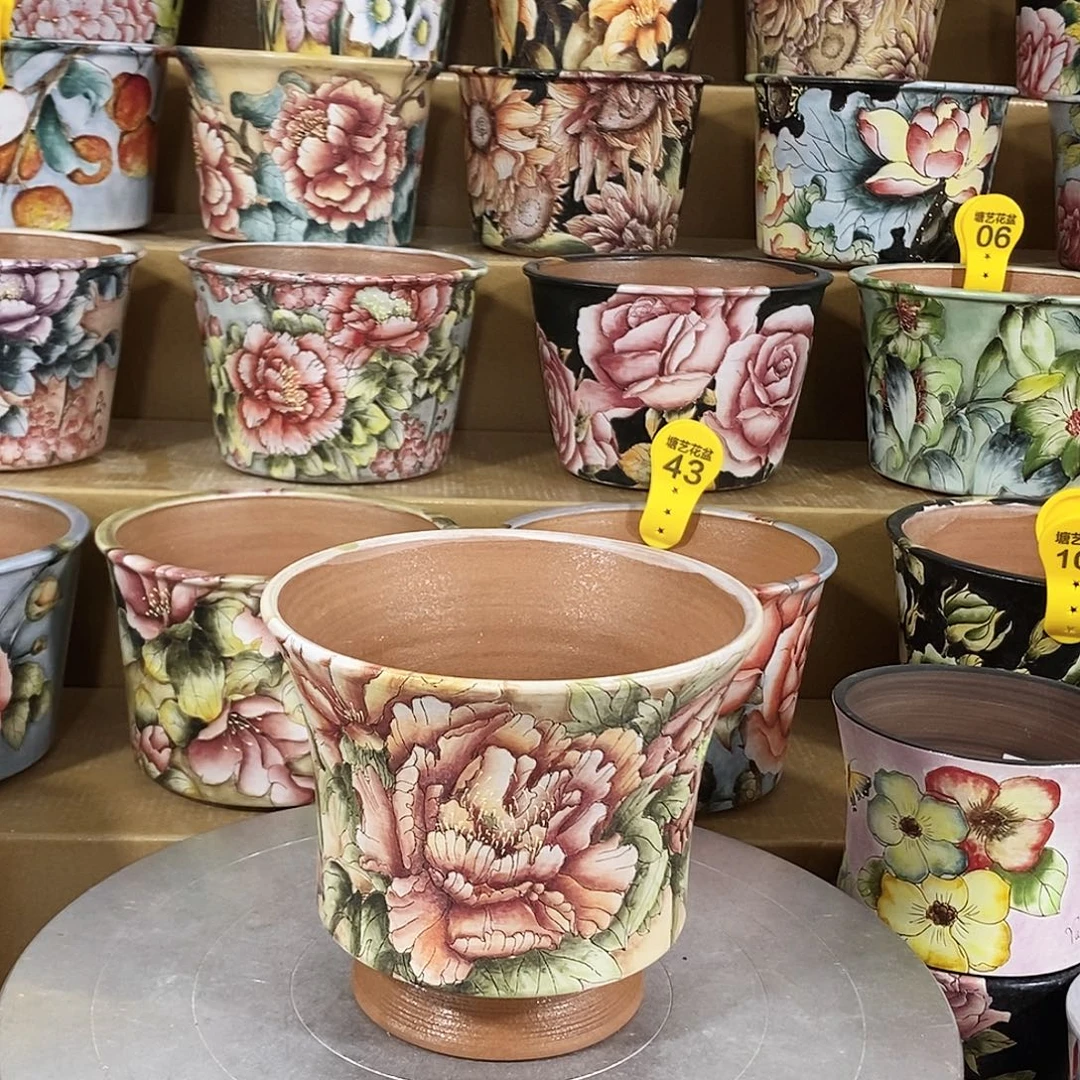 景德镇精品瑶晨花盆15/13