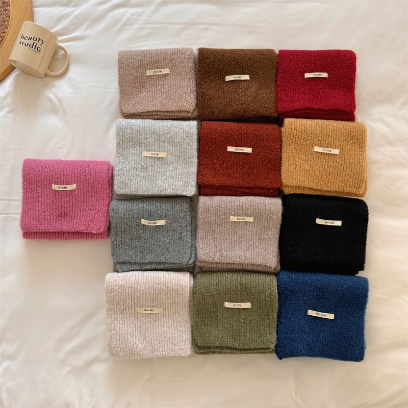 【大当小丁】韩系儿童围巾冬季保暖新款针织围脖男韩版百搭纯色围巾