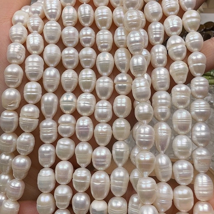 水晶珠宝半成品未镶嵌卡9左右淡水珍一条