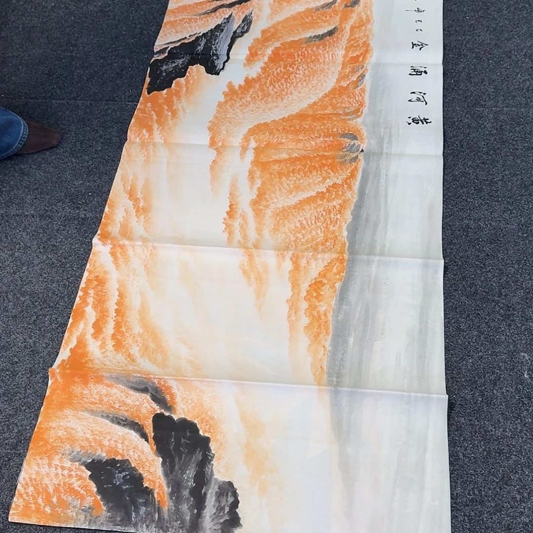 纯手绘国画作品好看小六尺