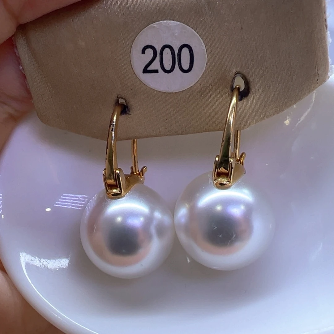 银S925镶嵌淡水珍珠耳饰