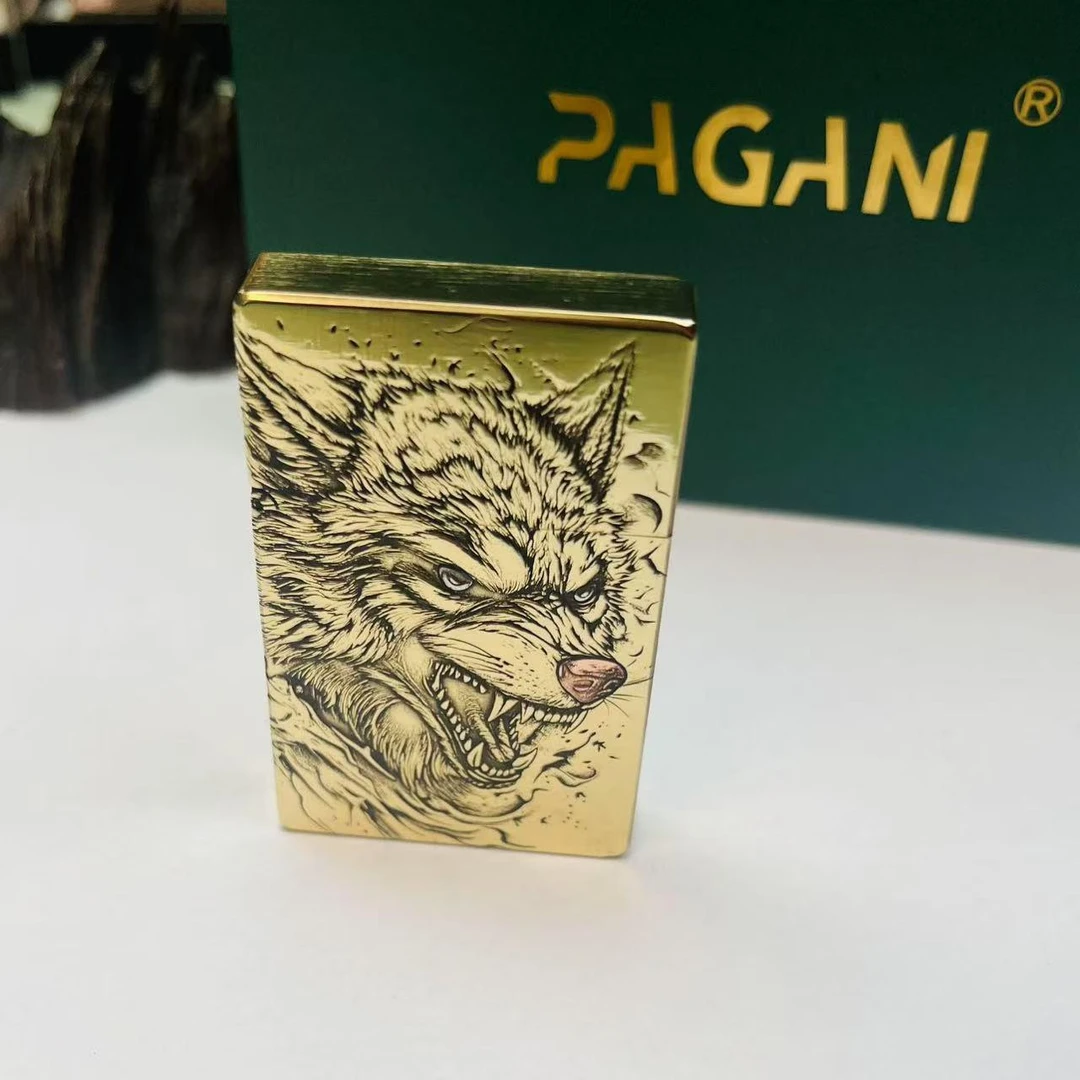 帕伽尼 黄铜 狼性 紫铜镶嵌 3500 打火机