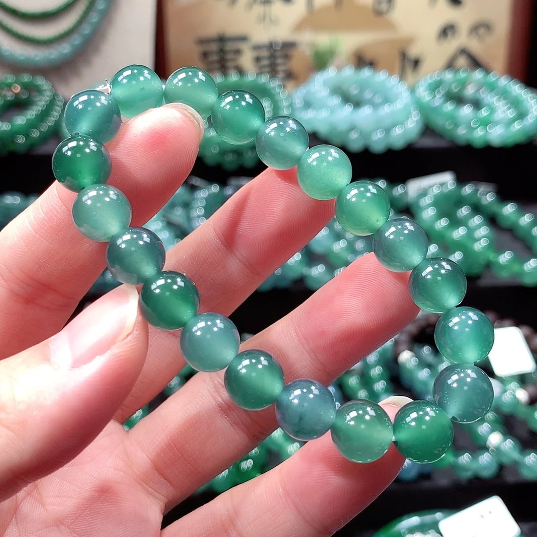 翡翠未镶嵌手链卡9.8