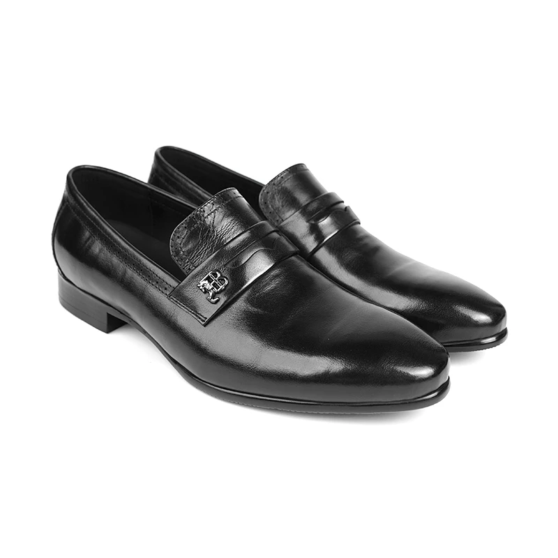 PLANET SUNNY新款套脚正装商务尖头男皮鞋时尚百搭英伦风乐福鞋男