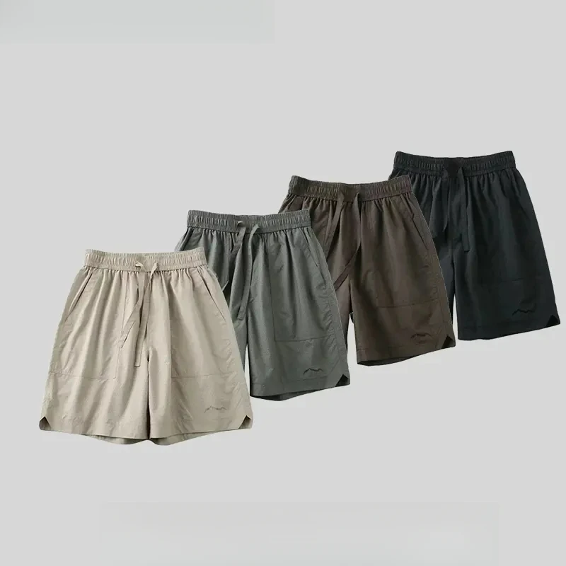 夏季新款激光穿孔透气百搭舒适宽松五分裤休闲速干短裤简约