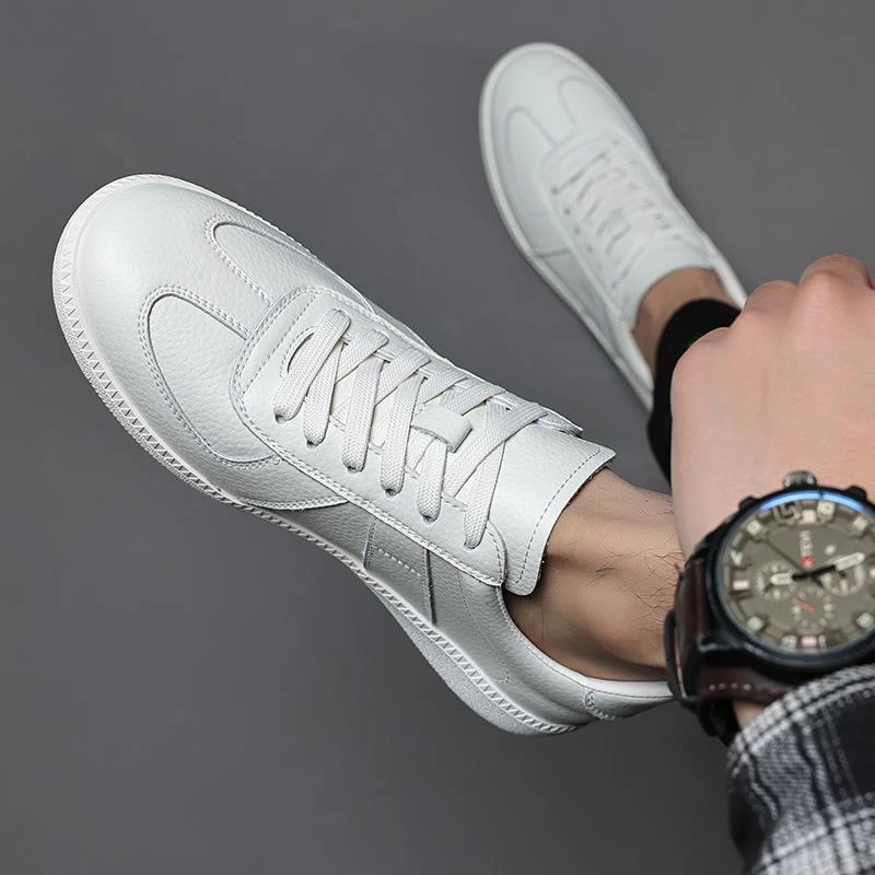 Npkp Couture官方正品/真皮板鞋男款2025新款真皮休闲鞋子白色夏