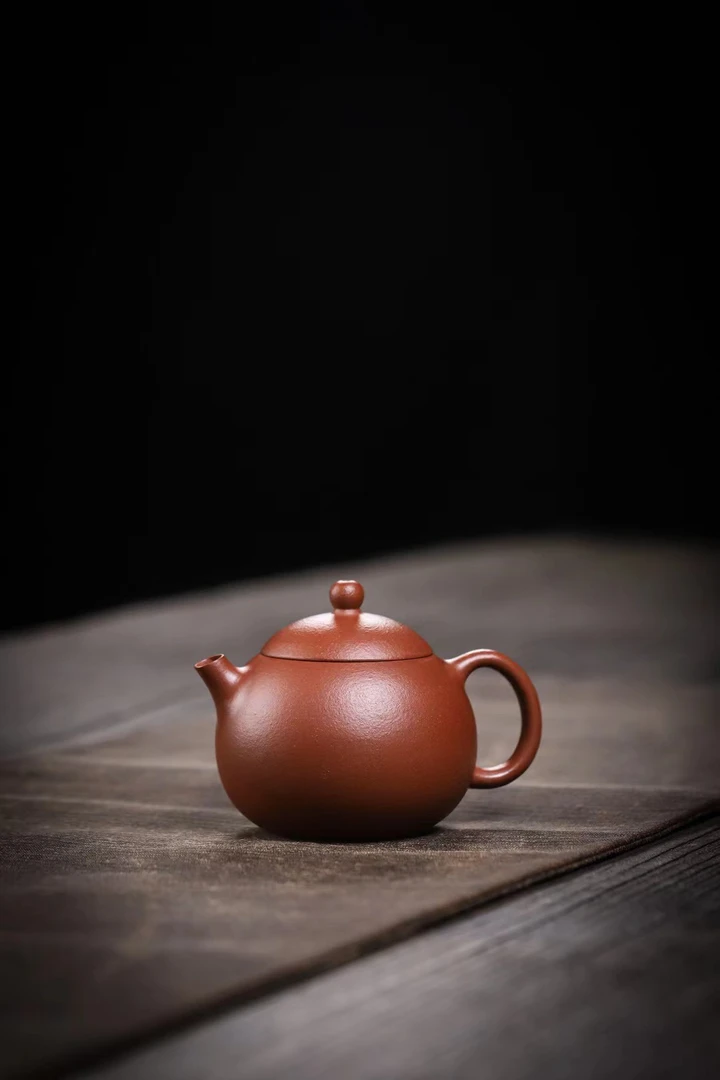 【西施】轻胚薄胎原矿降坡，160毫升，内推球孔紫砂壶茶具红泥泡茶壶