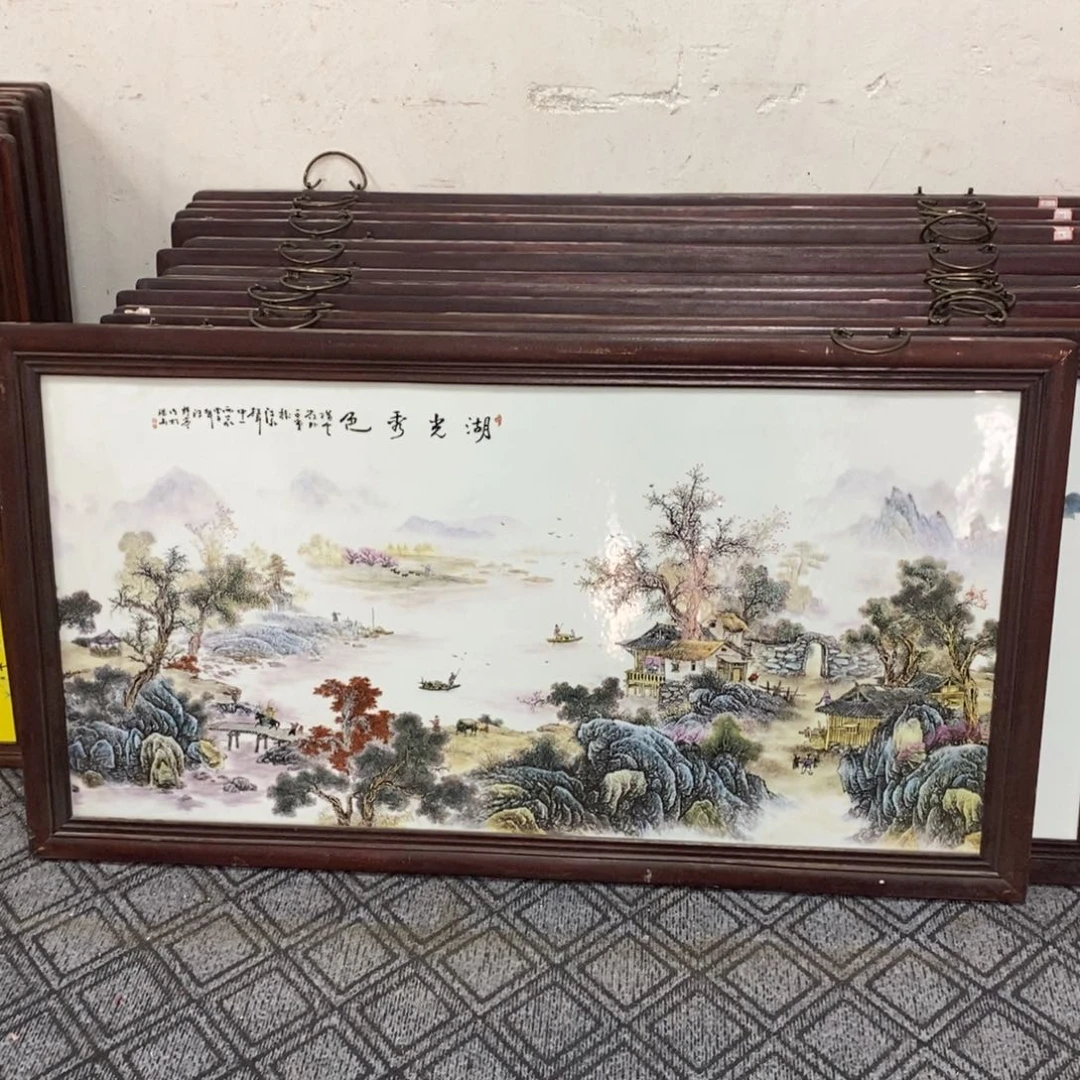 瓷片120*66 景德镇瓷板画柴窑烧制