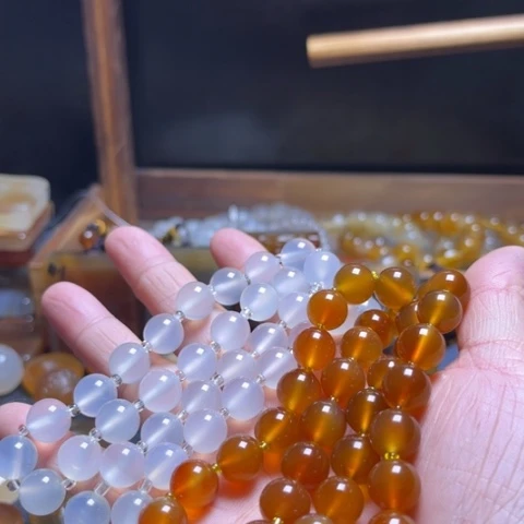 玛瑙/玉髓颈饰合金爱****花001