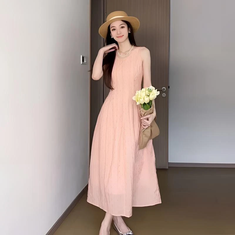 JIAHUI 法式气质无袖背心连衣裙女夏季爆款2025新款高级感长裙子