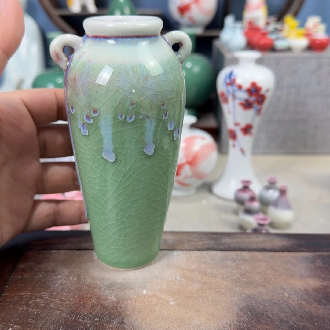陶瓷手工小花器摆件