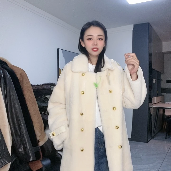 绵羊皮美丽奴皮毛一体M125，L135，拍下备注尺码