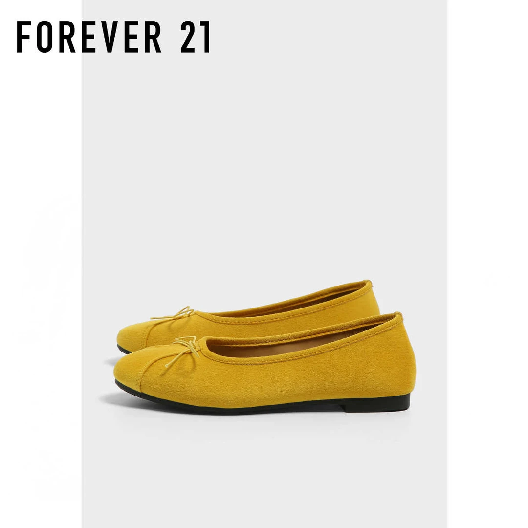 法式发财黄单鞋女2025新款夏季透气软底显气质蝴蝶结浅口玛丽珍鞋