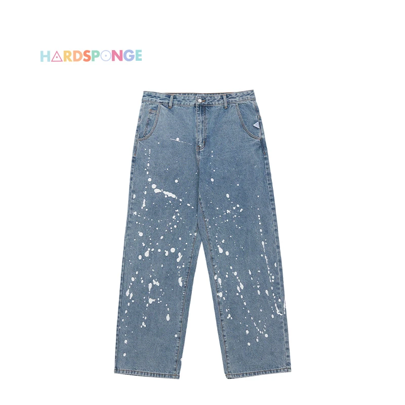 HARDSPONGE牛仔裤蓝色男士直筒户外宽松时尚休闲潮流弹力秋冬
