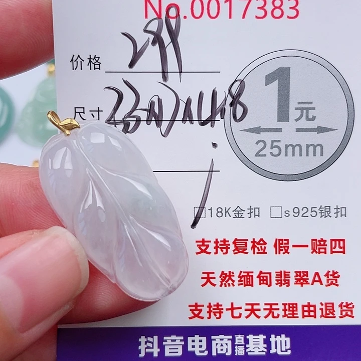 翡翠未镶嵌吊坠(不含链)