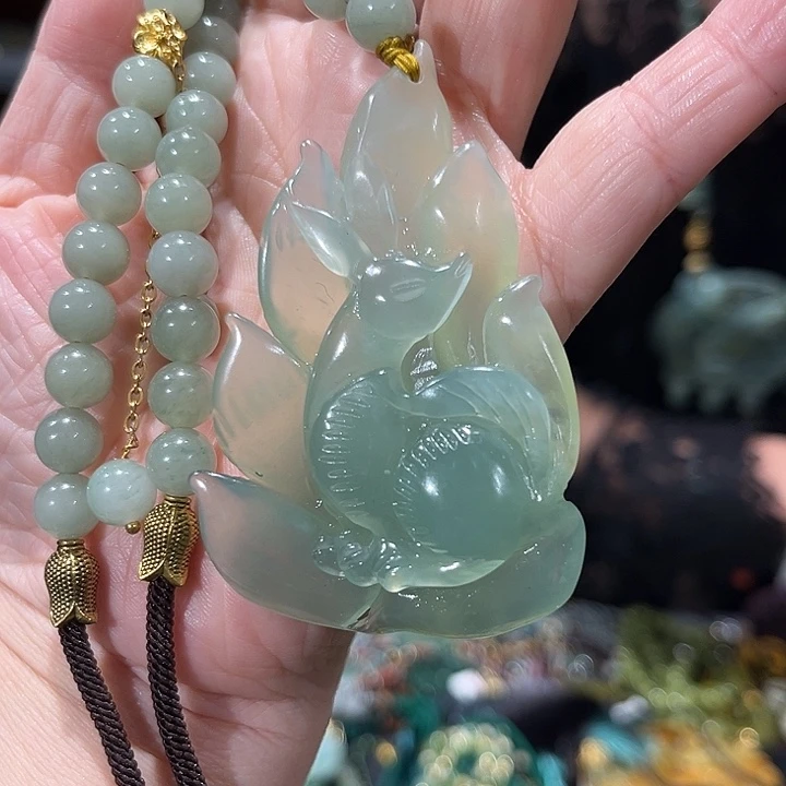 未镶嵌岫玉毛衣链