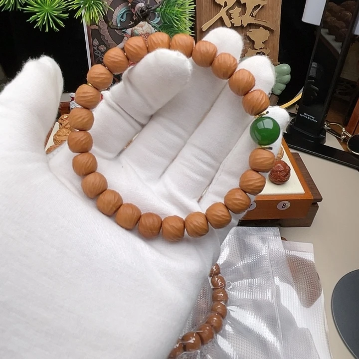 猴头核桃手串纯手工云锦无相套装