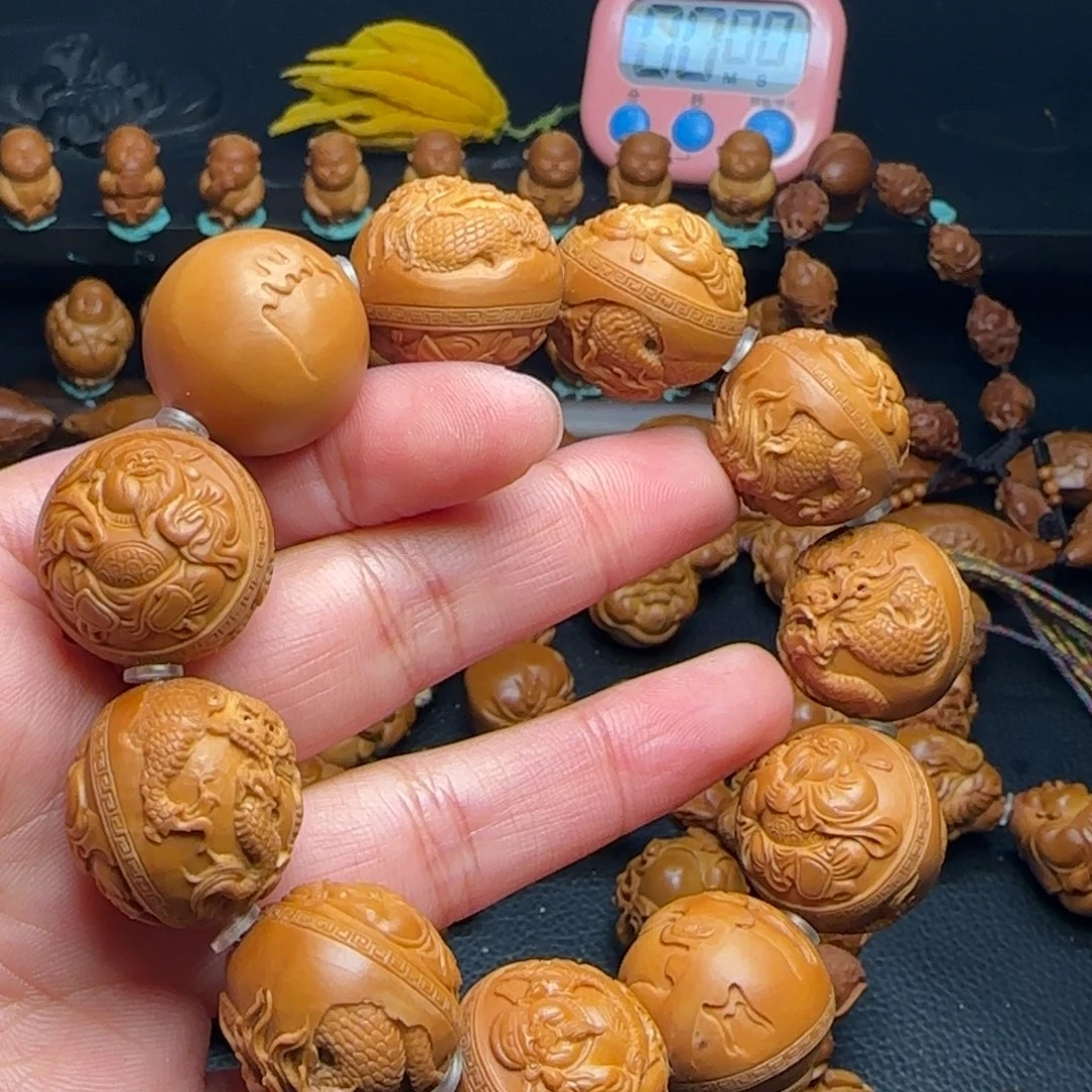 橄榄核手串/手链。***。纯手工龙财