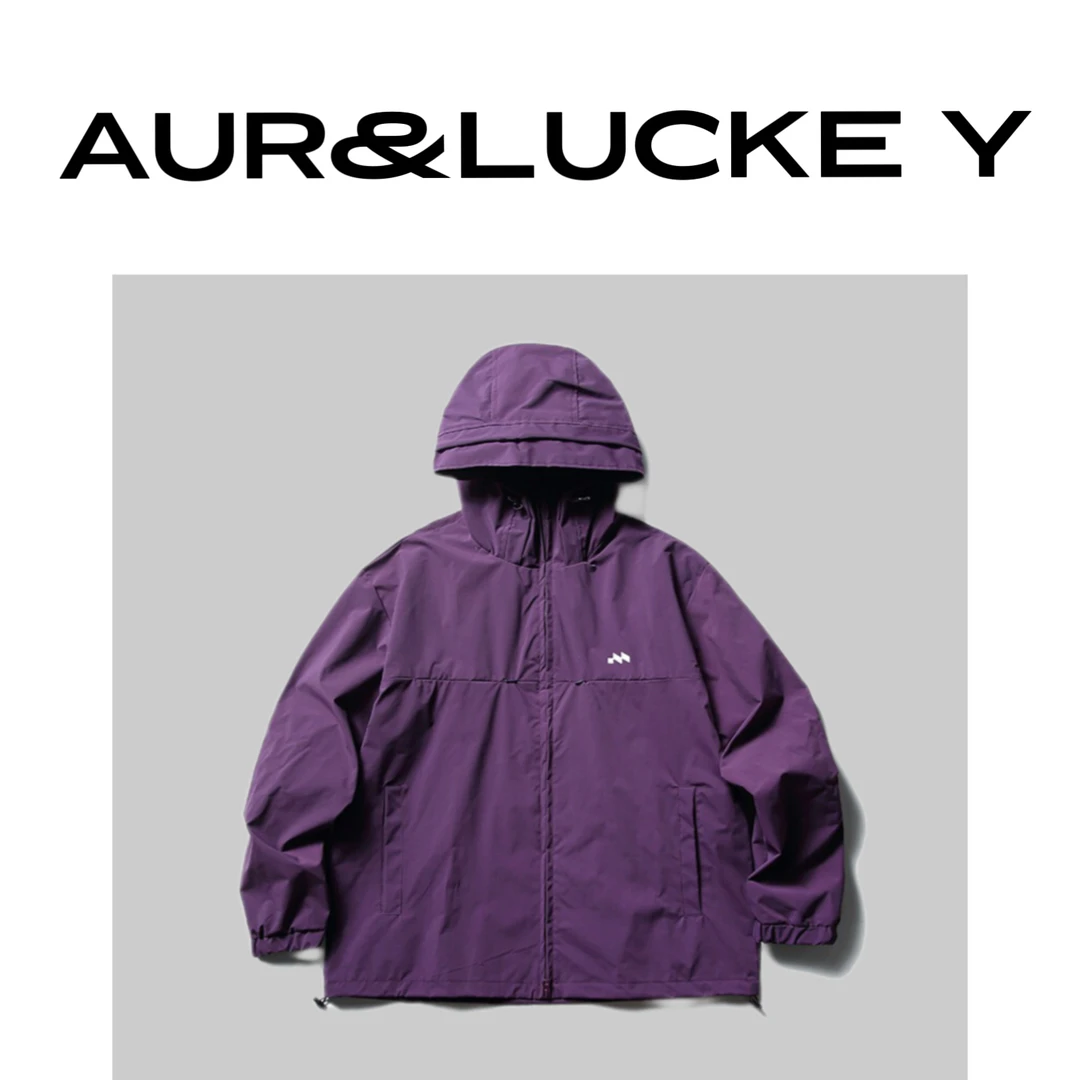 【香芋黑巧】纯色极简拉链口袋连帽夹克日系复古夹克N494