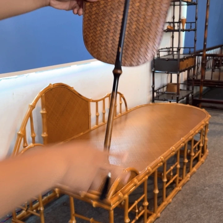 艺****竹筇竹竹编扇大漆kuan