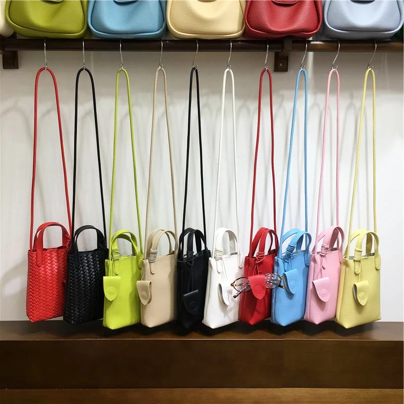 韩系小众春夏手提小拎包软皮质感休闲百搭单肩斜挎手机包