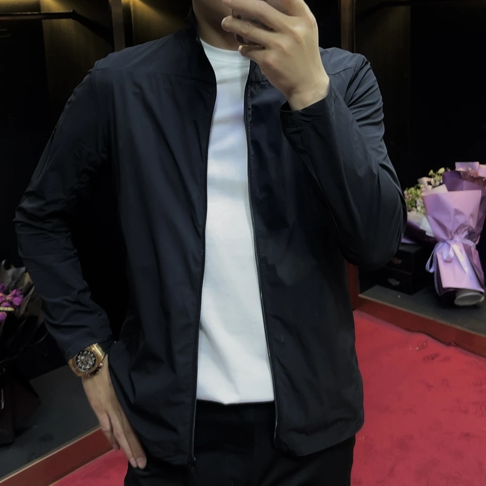 2025-25103#长袖防紫外线立领男美式防晒休闲夹克夏季修身男士