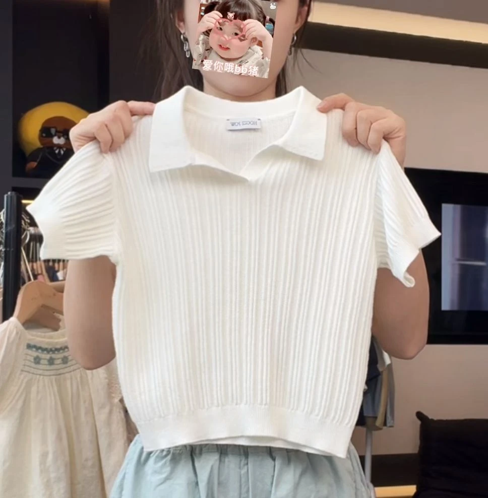 Q现【白巧慕斯】阿卷夏季儿童夏季简约气质百搭Polo衫T恤MPG6141