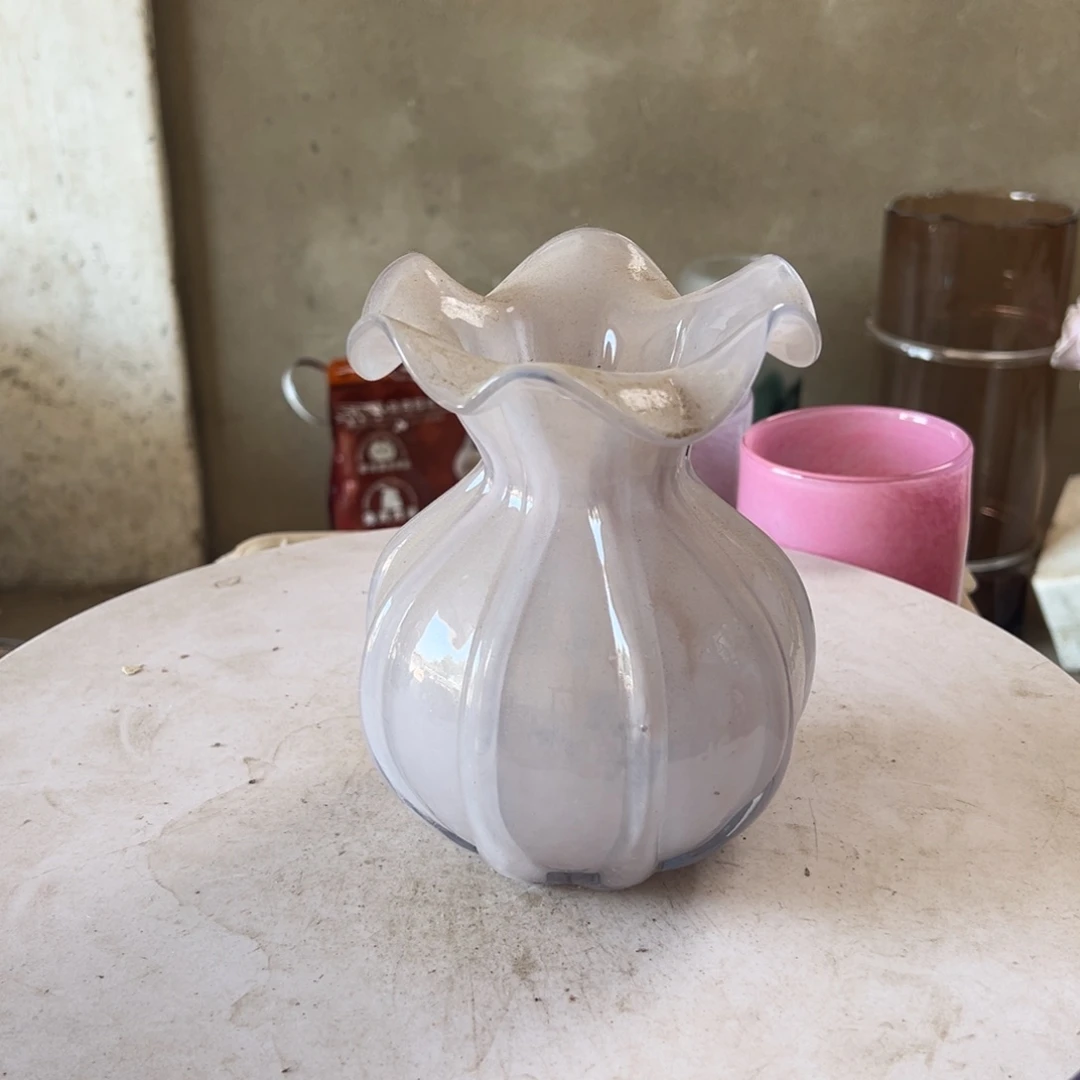弘扬琉璃花器微瑕高度16