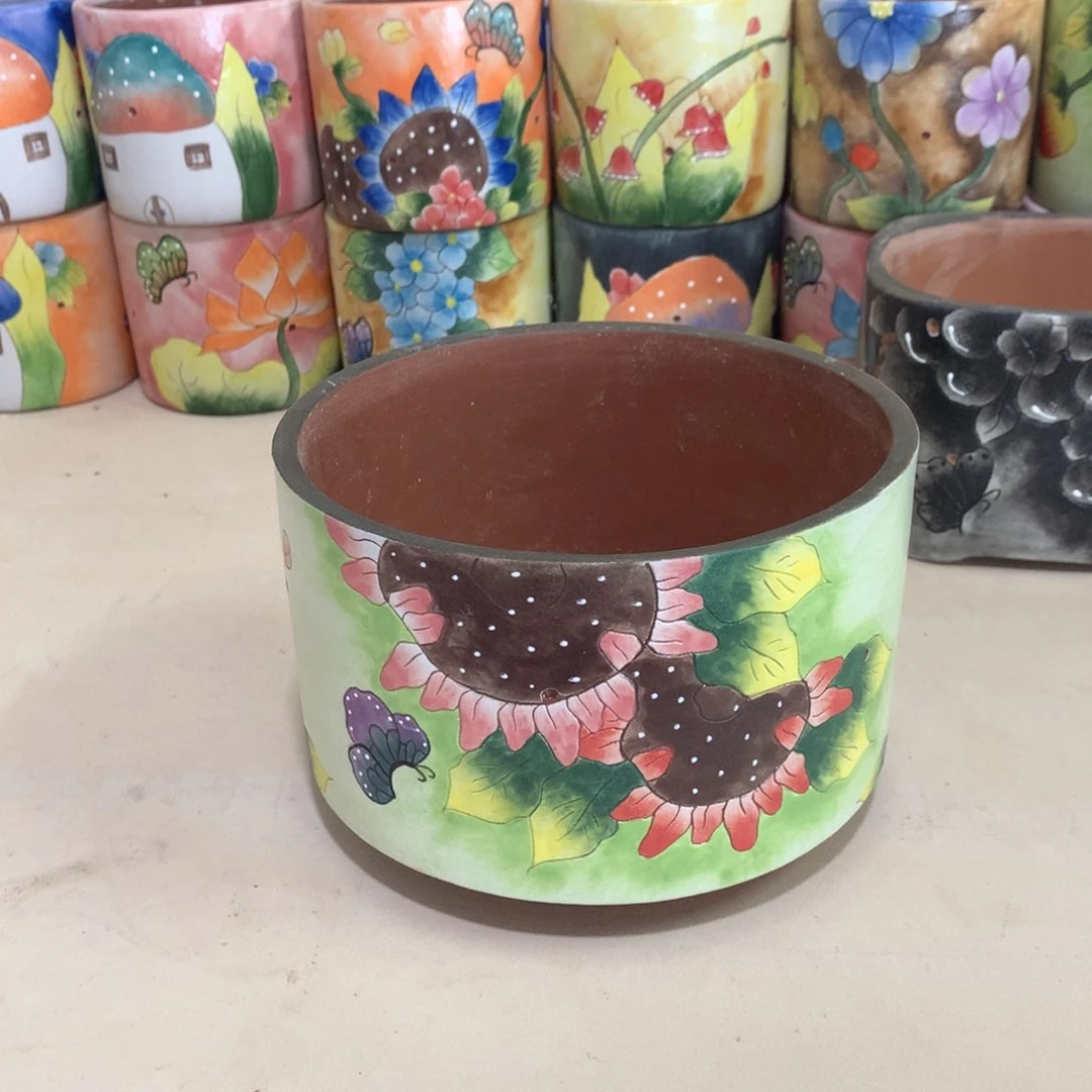 福利花盆，手绘花盆