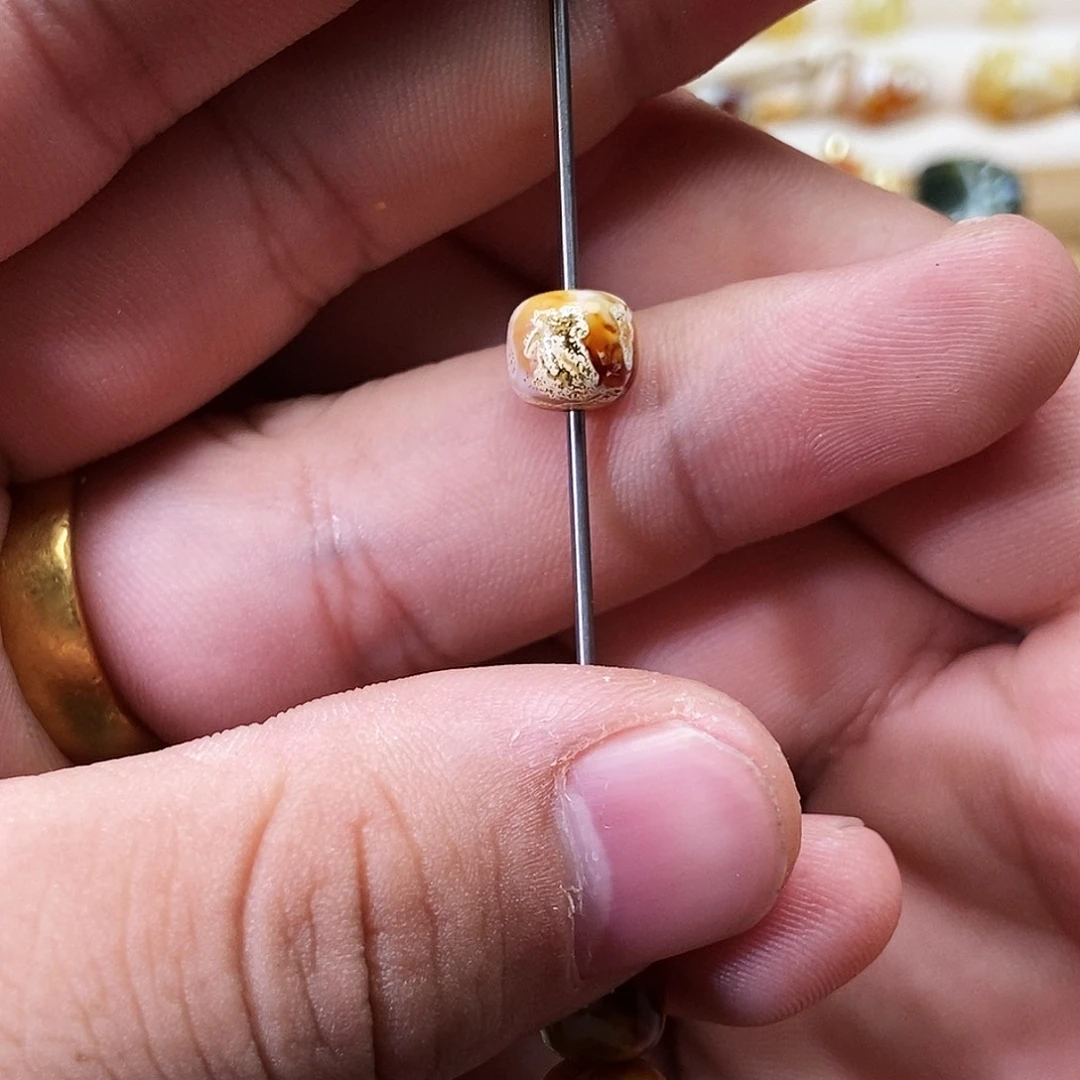 板***ʸ琥珀未镶嵌珠宝奇石8.1mm
