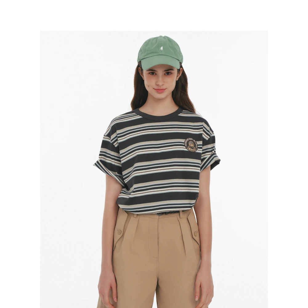 Teenie Weenie小熊夏季条纹T恤女TTRS25M406Z