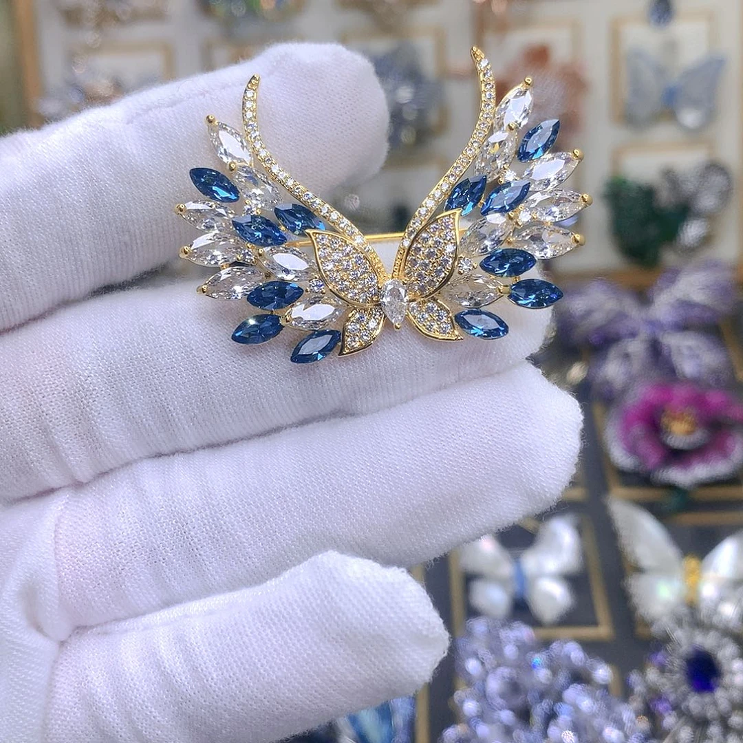 仿水晶铜胸针胸花