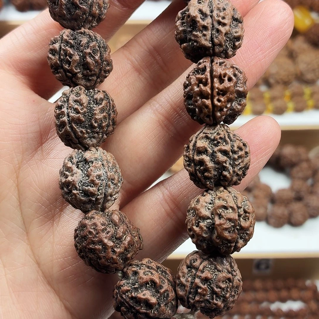 手串金刚菩提稀有精品4瓣子弹头红皮铁籽