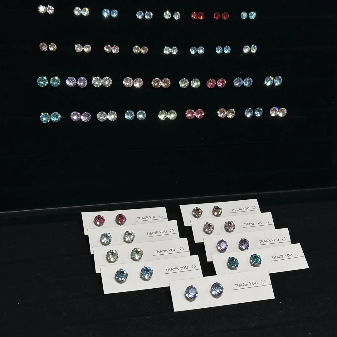 钛钢耳饰 钛钢耳饰8m爆闪华子耳骨耳蜗钉钛钢防过敏圆饼耳堵