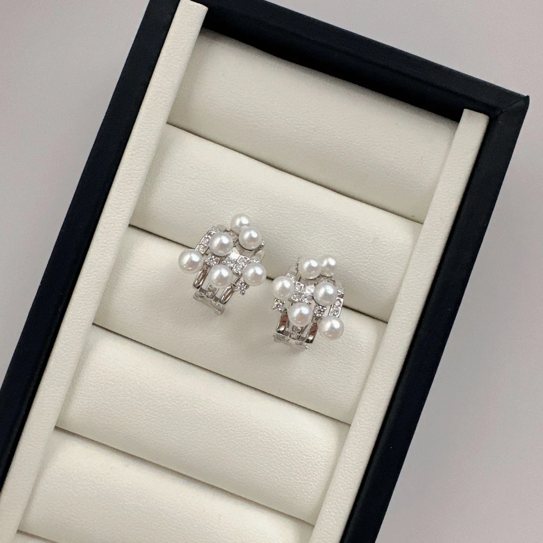 满天繁星｜S925银 淡水BABY珠耳钉 4-5mm E111