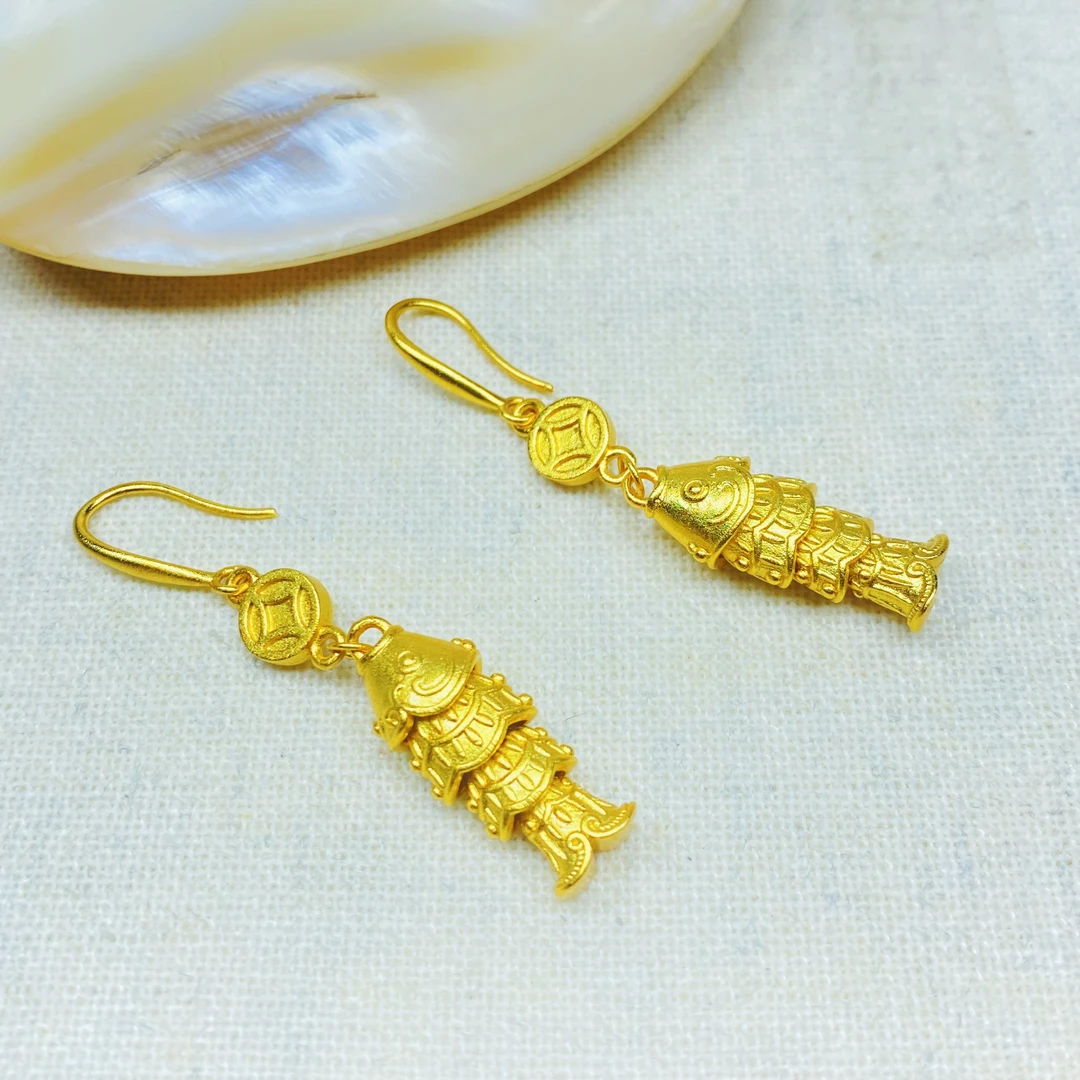 爆款K0764黄色鲤鱼耳饰多样性发货47283