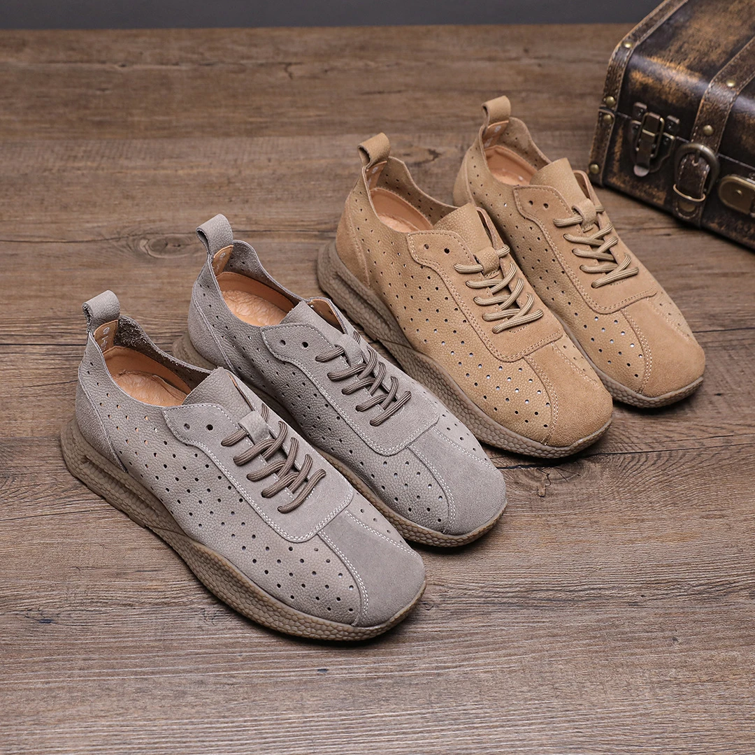 爆单款男士真皮的头层牛皮镂空运动休闲潮流韩版夏季百搭平底男鞋