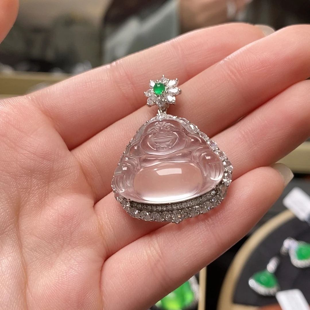 石英质玉颈饰银S925镶嵌小*笃琳@@00027