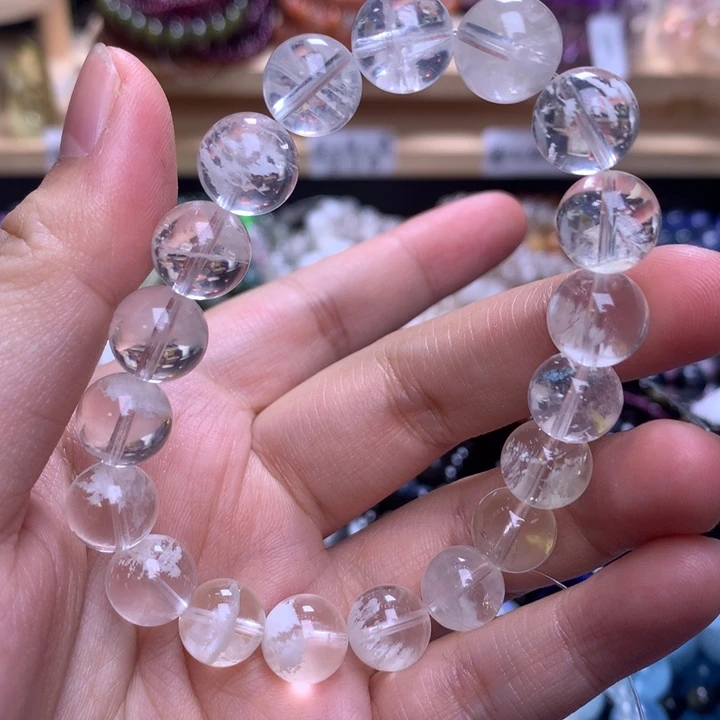 未镶嵌手串水晶10.5雪花幽灵