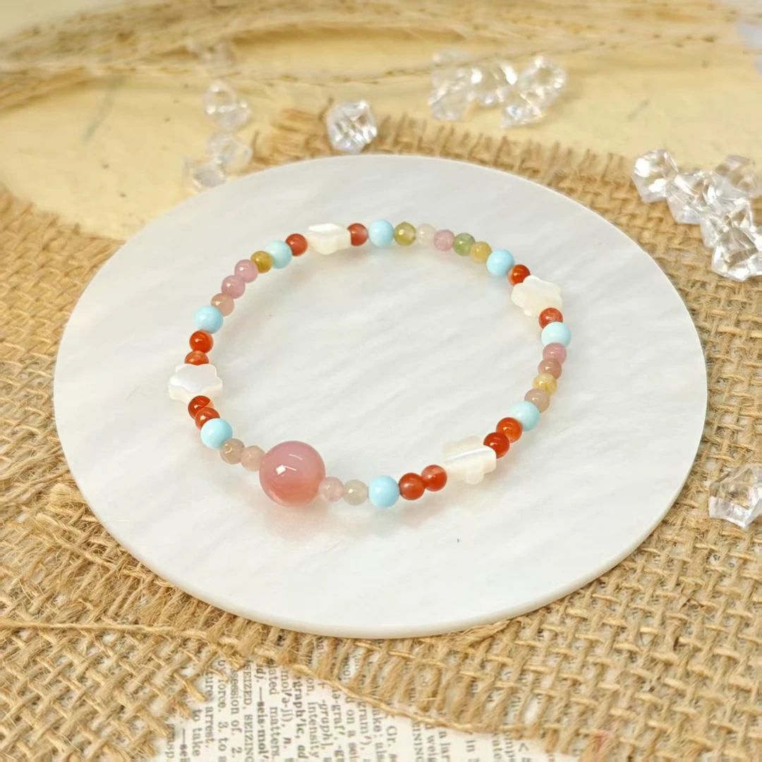 《五岁那年的小花》海纹石碧玺多宝手链3-9(多样发其一) AX14