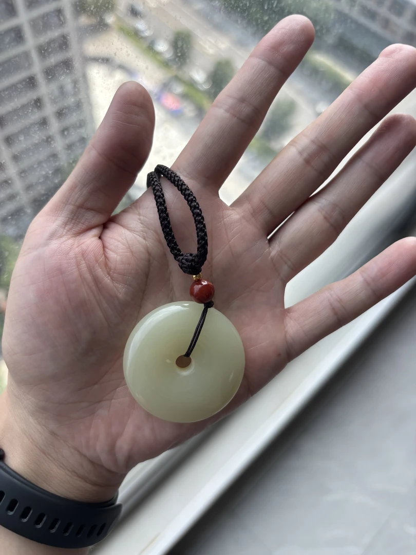 【福利-勿差评-不喜可退】玉石手工雕精品天然玉石平安扣玉坠挂件